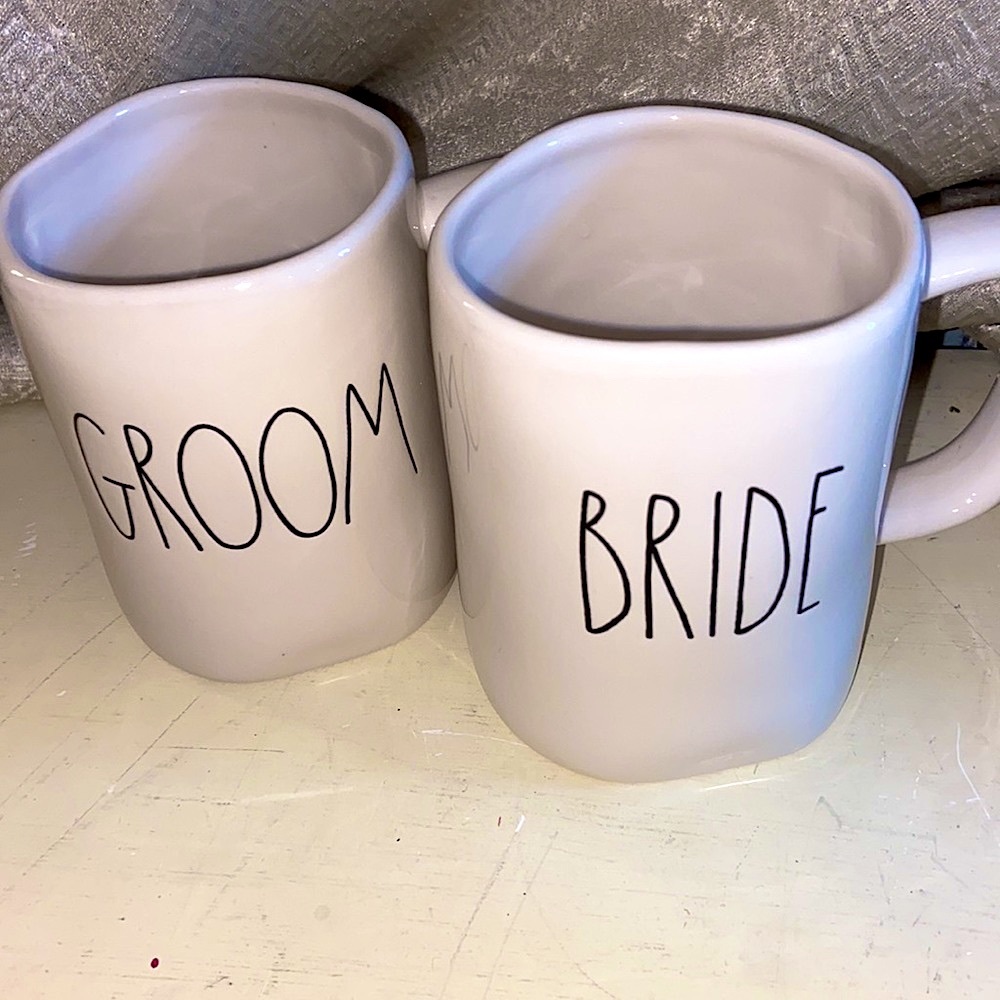 Rae Dunn Bride Groom Mug Set